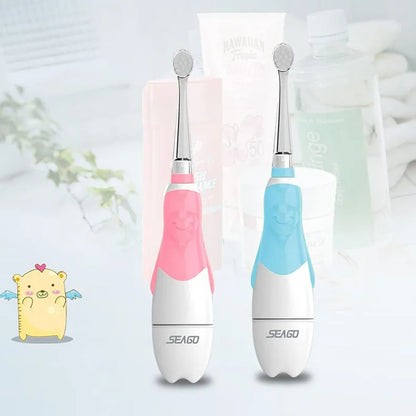 Seago Sonic Electric Toothbrush for Babies - LED, Smart Timer, & Waterproof