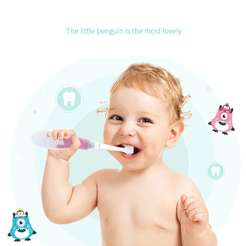 Seago Sonic Electric Toothbrush for Babies - LED, Smart Timer, & Waterproof