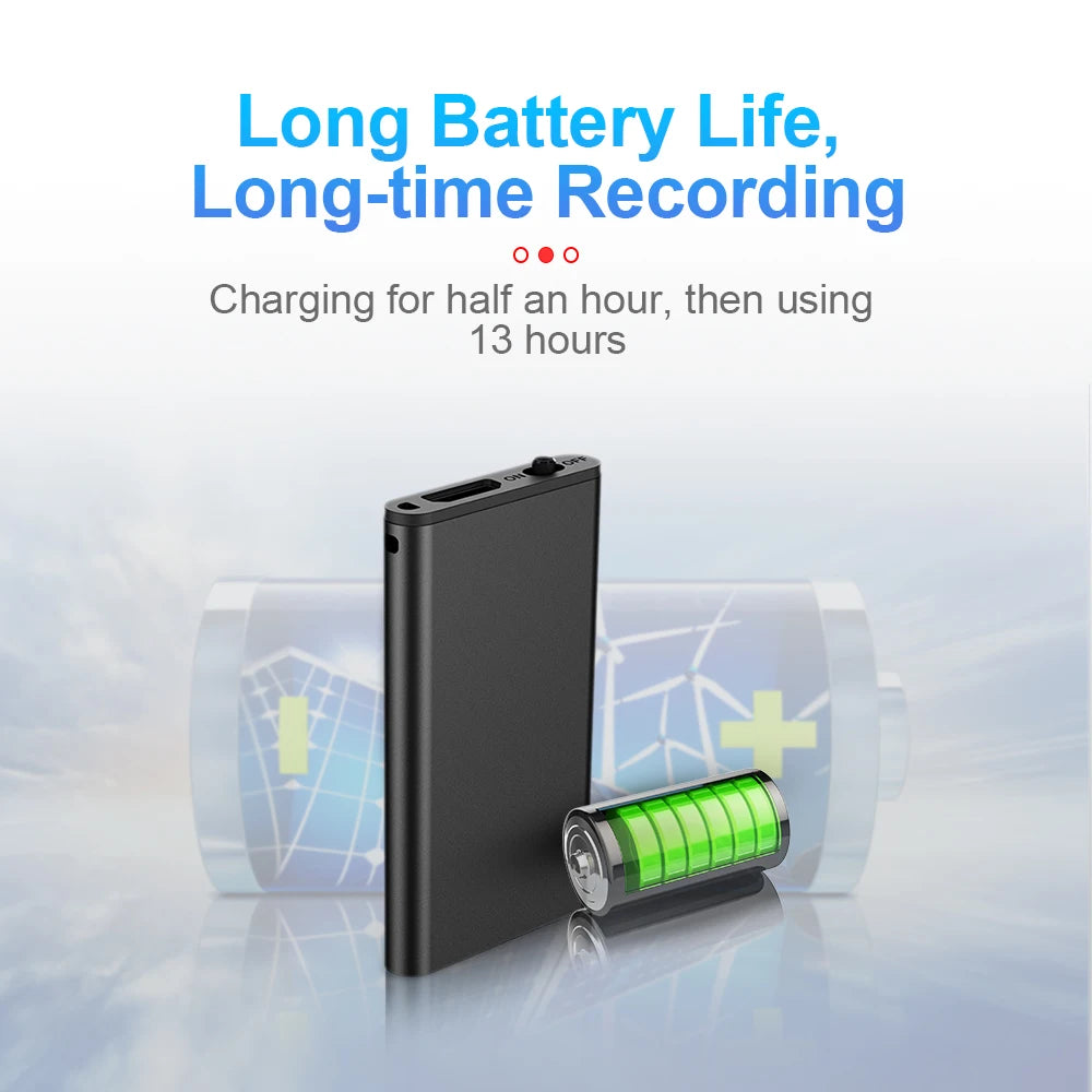 Ultra-Thin Mini Voice Recorder - 4-32GB