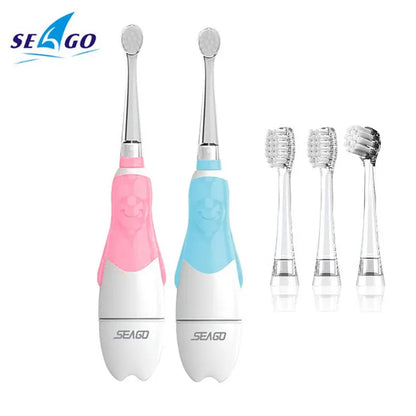 Seago Sonic Electric Toothbrush for Babies - LED, Smart Timer, & Waterproof