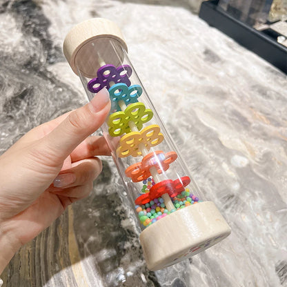 Baby Rain Stick Montessori Toys for Kids gift Rainbow Hourglass Music Rattle Baby Educational Toy Rainmaker Montessori Sensory