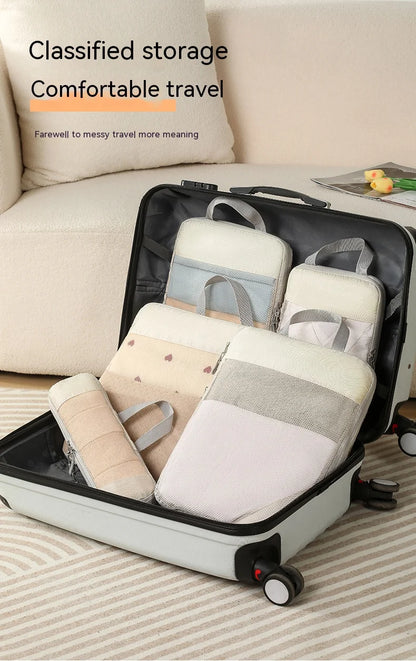 Compression Packing Cubes for Travel Suitcases - Lightweight, Expandable Organizers