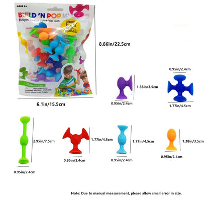 Suction Cup Toy Set - Soft Throw Darts & Building Blocks