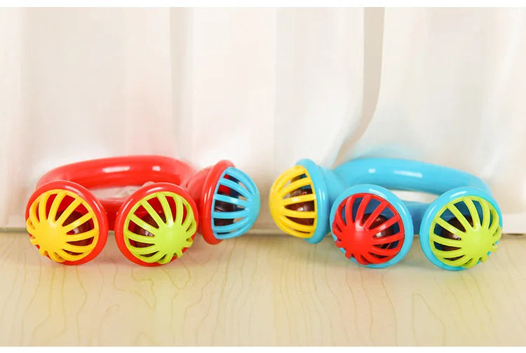 4PCS Baby Hand Rattle Ball Toys Newborn Grasping Hand Bell Sensory Toys Kids Safety Materials Toys for 0-24 Months Baby Children