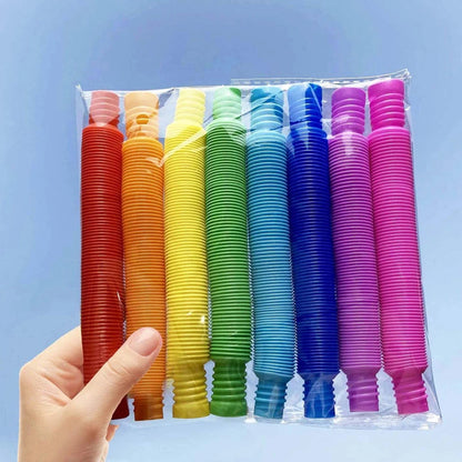 8-Pack Pop Tubes Fidget Toys for Stress Relief