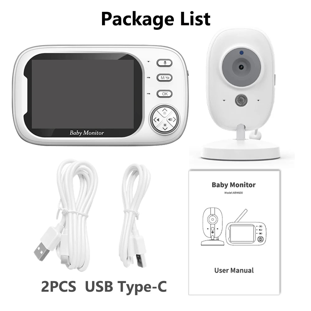 Cdycam Wireless Video Baby Monitor - 3.5 Inch, Night Vision & Temperature Monitoring