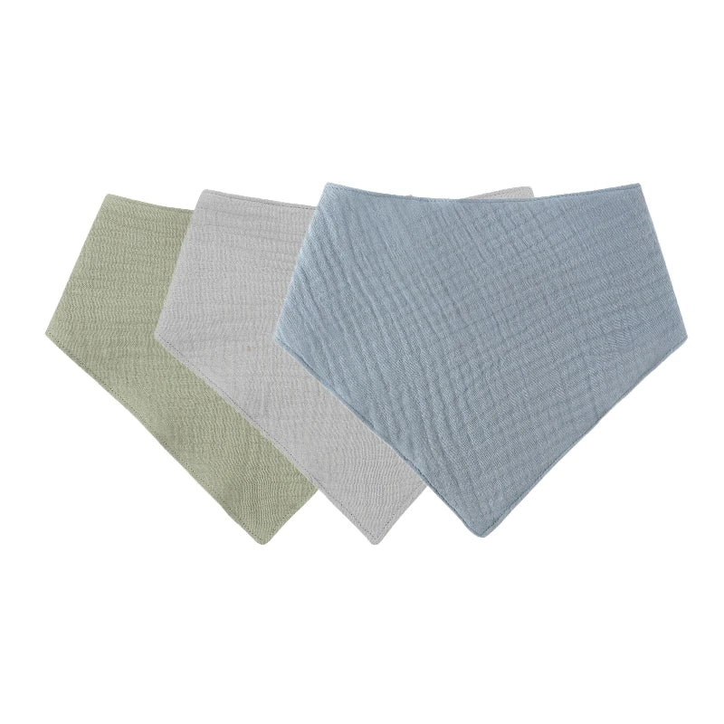 3/5 Pcs Muslin Baby Bibs & Face Towels