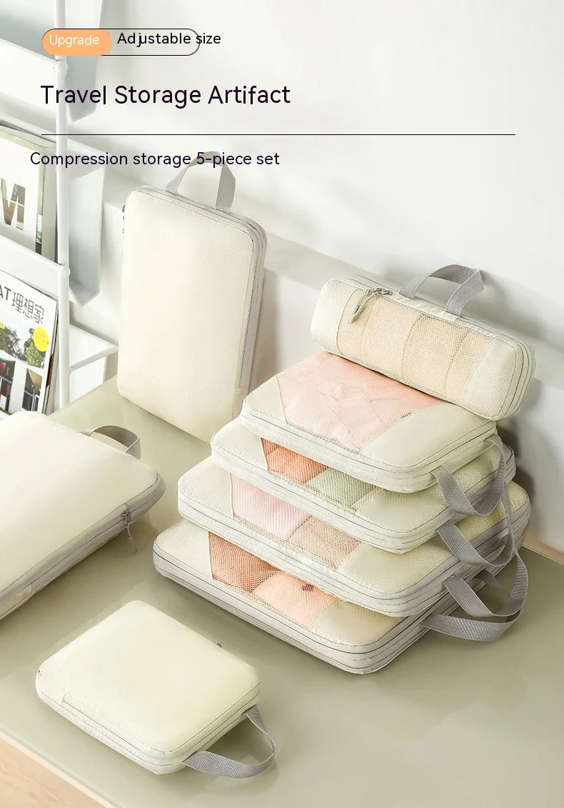 Compression Packing Cubes for Travel Suitcases - Lightweight, Expandable Organizers