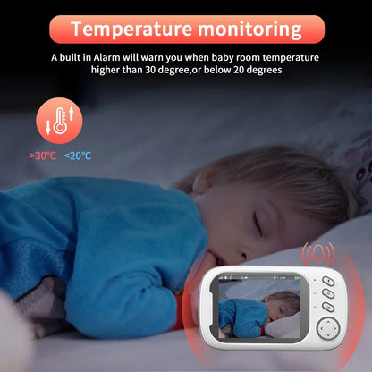 Cdycam Wireless Video Baby Monitor - 3.5 Inch, Night Vision & Temperature Monitoring