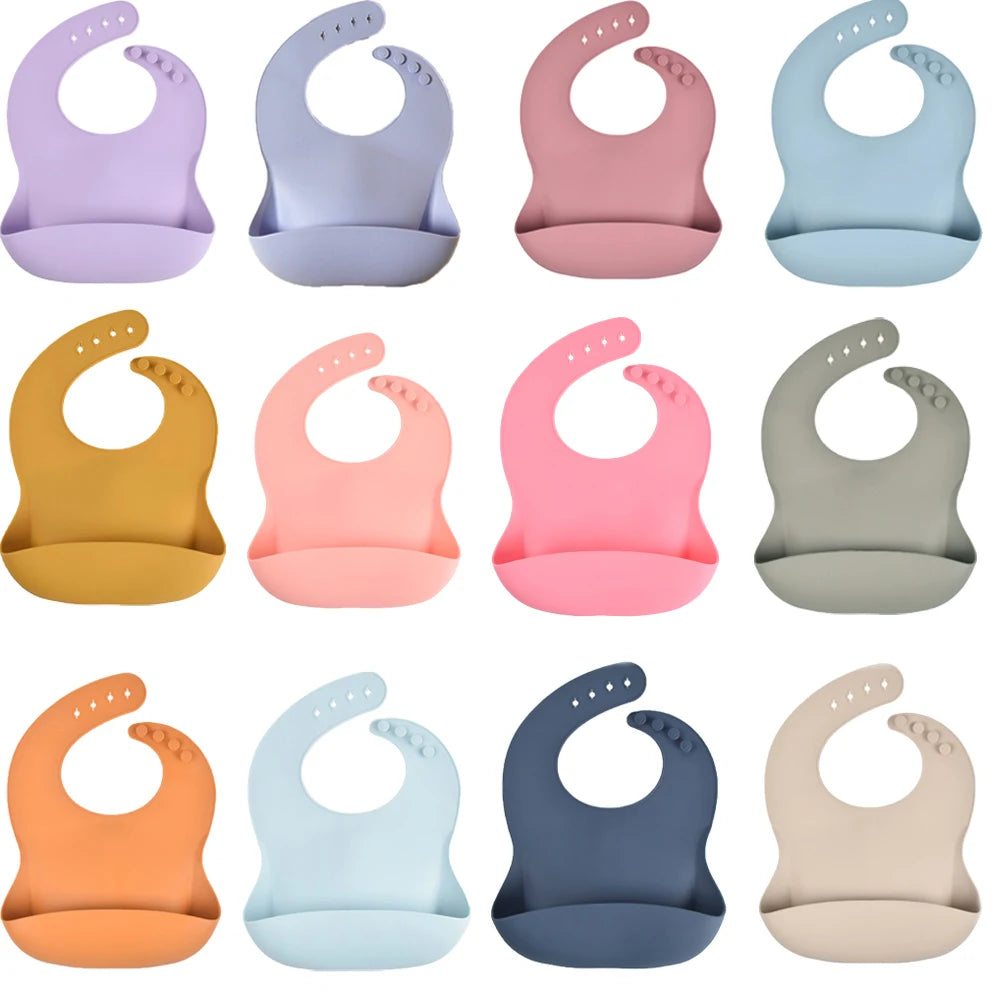 Silicone Baby Bibs - Waterproof Feeding Bibs for Toddlers & Newborns