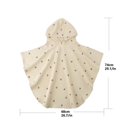 Soft Cotton Baby Hooded Towel – Floral & Solid Colors