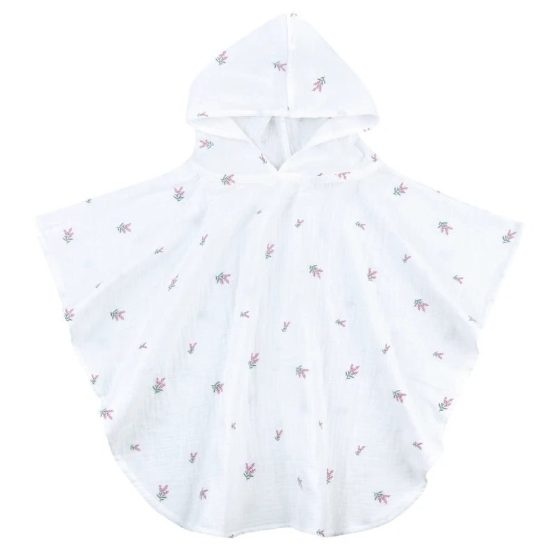 Soft Cotton Baby Hooded Towel – Floral & Solid Colors