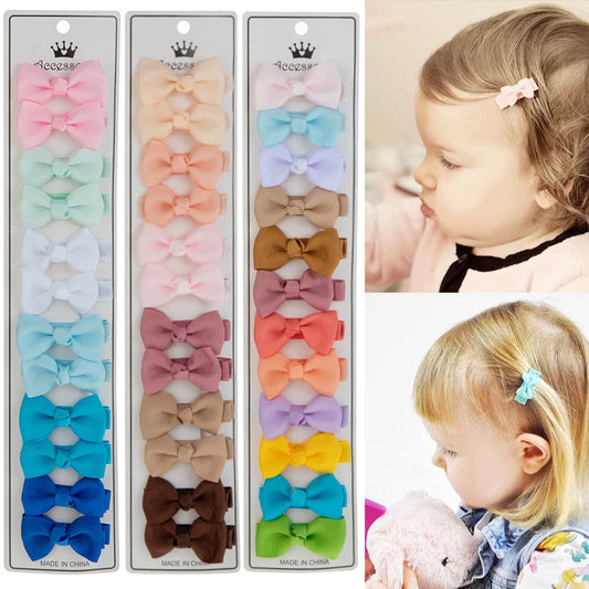 12Pcs Handmade Hair Bows for Kids