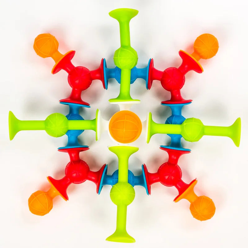 Suction Cup Toy Set - Soft Throw Darts & Building Blocks