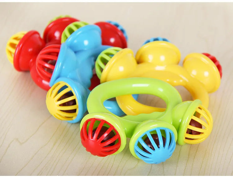 4PCS Baby Hand Rattle Ball Toys Newborn Grasping Hand Bell Sensory Toys Kids Safety Materials Toys for 0-24 Months Baby Children