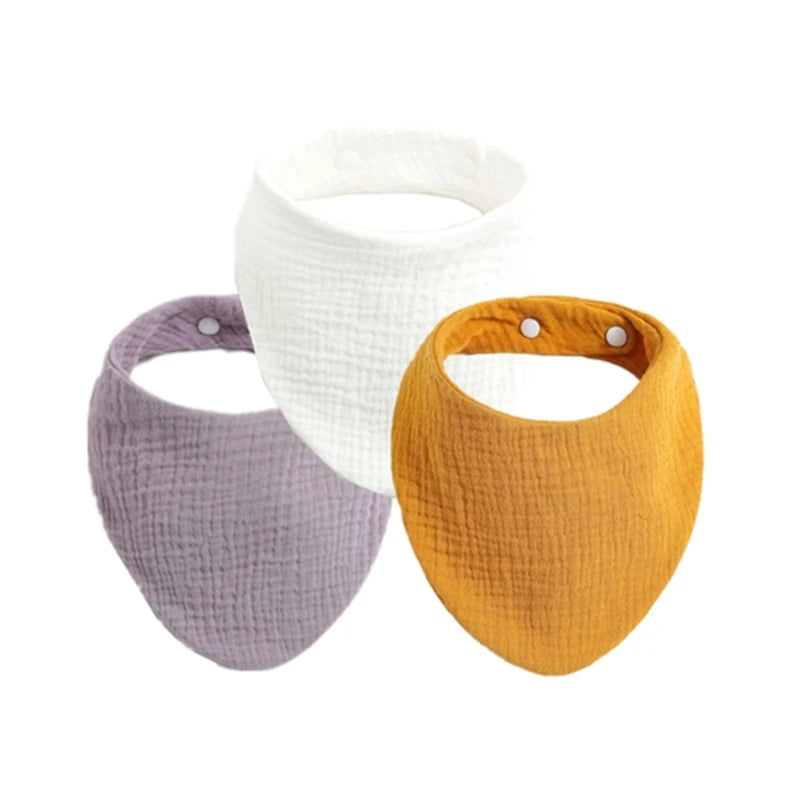 3/5 Pcs Muslin Baby Bibs & Face Towels