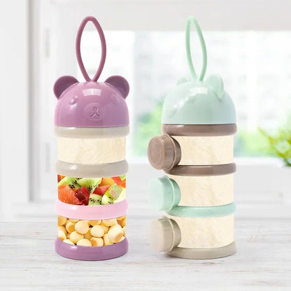 3/4Pcs Baby Milk Powder Storage Box - Portable Food Container