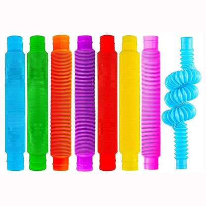 8-Pack Pop Tubes Fidget Toys for Stress Relief