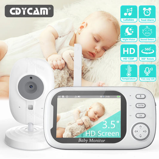 Cdycam Wireless Video Baby Monitor - 3.5 Inch, Night Vision & Temperature Monitoring