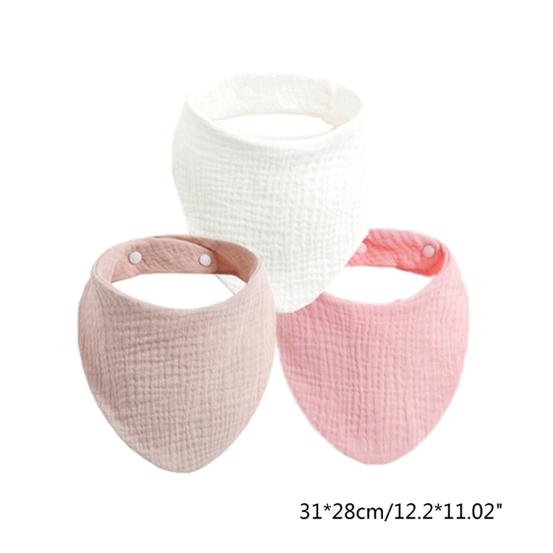 3/5 Pcs Muslin Baby Bibs & Face Towels