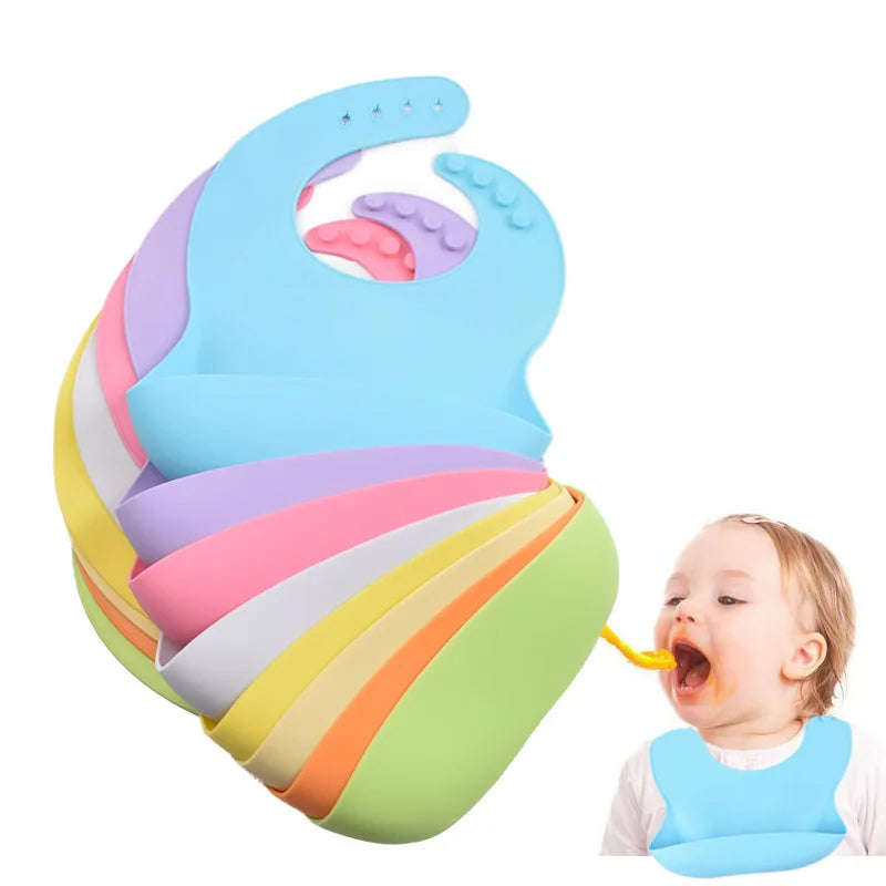 Silicone Baby Bibs - Waterproof Feeding Bibs for Toddlers & Newborns