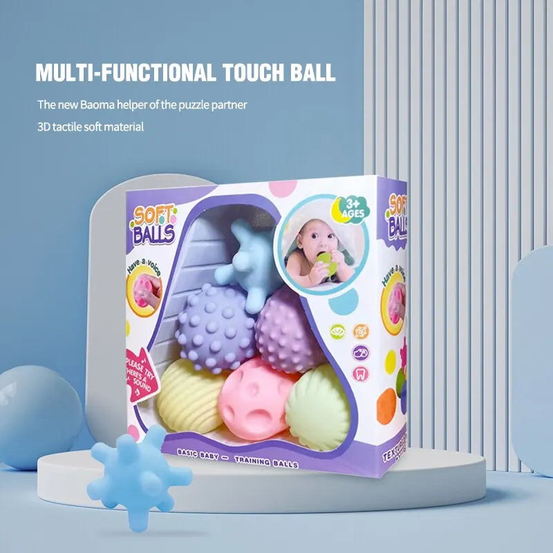 6PCS Soft Sensory Balls for Babies