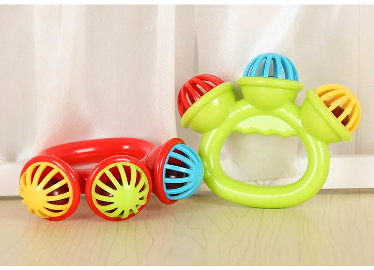 4PCS Baby Hand Rattle Ball Toys Newborn Grasping Hand Bell Sensory Toys Kids Safety Materials Toys for 0-24 Months Baby Children