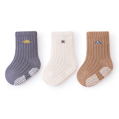 3 Pairs Korean Cartoon Baby Socks