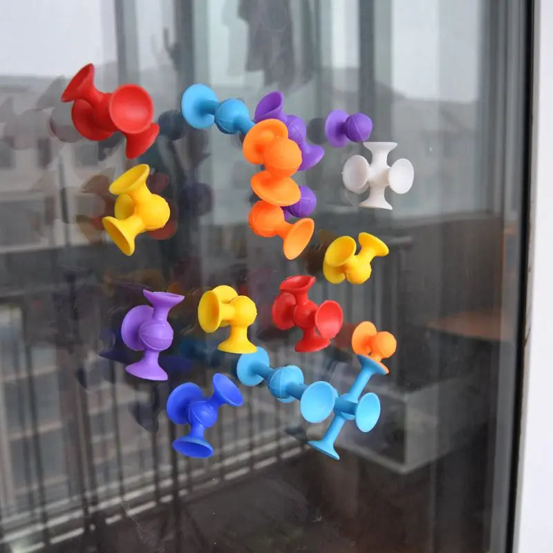 Suction Cup Toy Set - Soft Throw Darts & Building Blocks