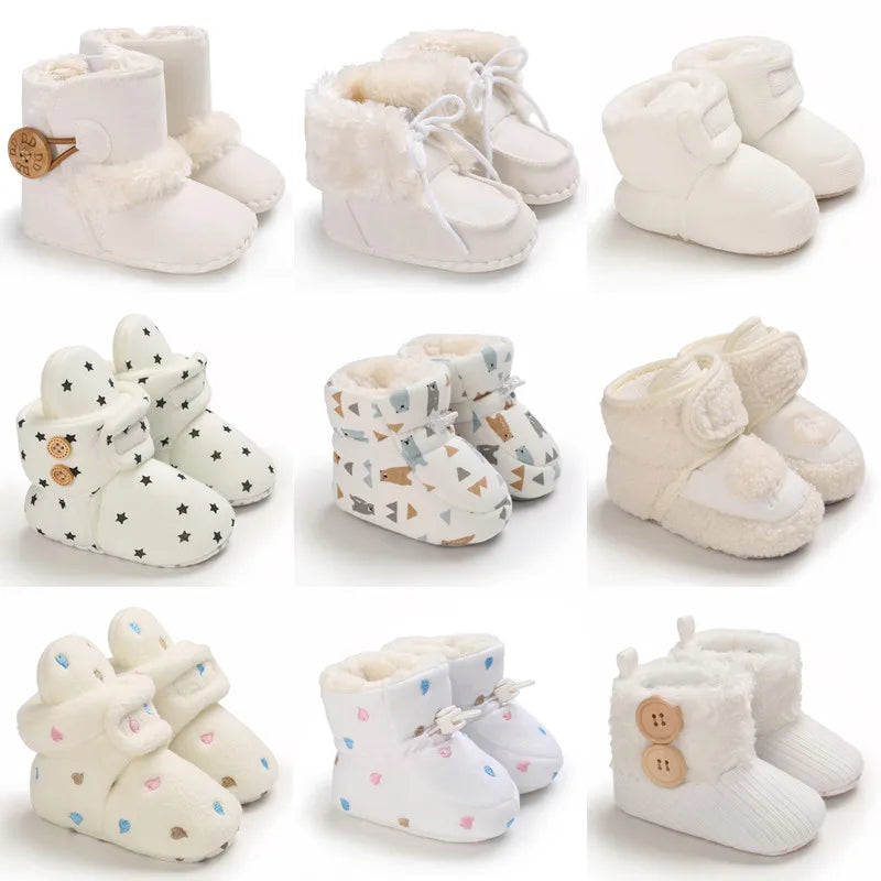 Baby Winter Boots - Warm Shoes for Boys & Girls, Fuzzy First Walkers