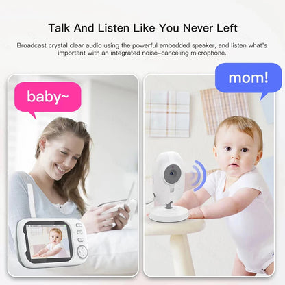 Cdycam Wireless Video Baby Monitor - 3.5 Inch, Night Vision & Temperature Monitoring