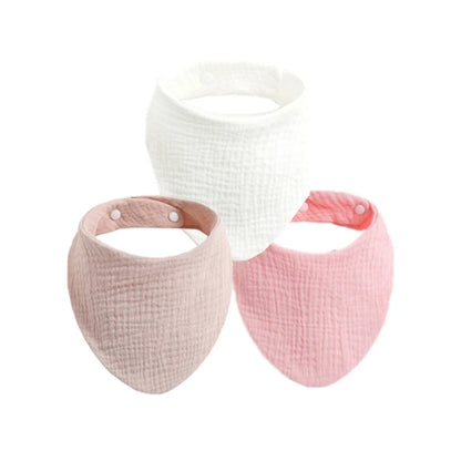 3/5 Pcs Muslin Baby Bibs & Face Towels