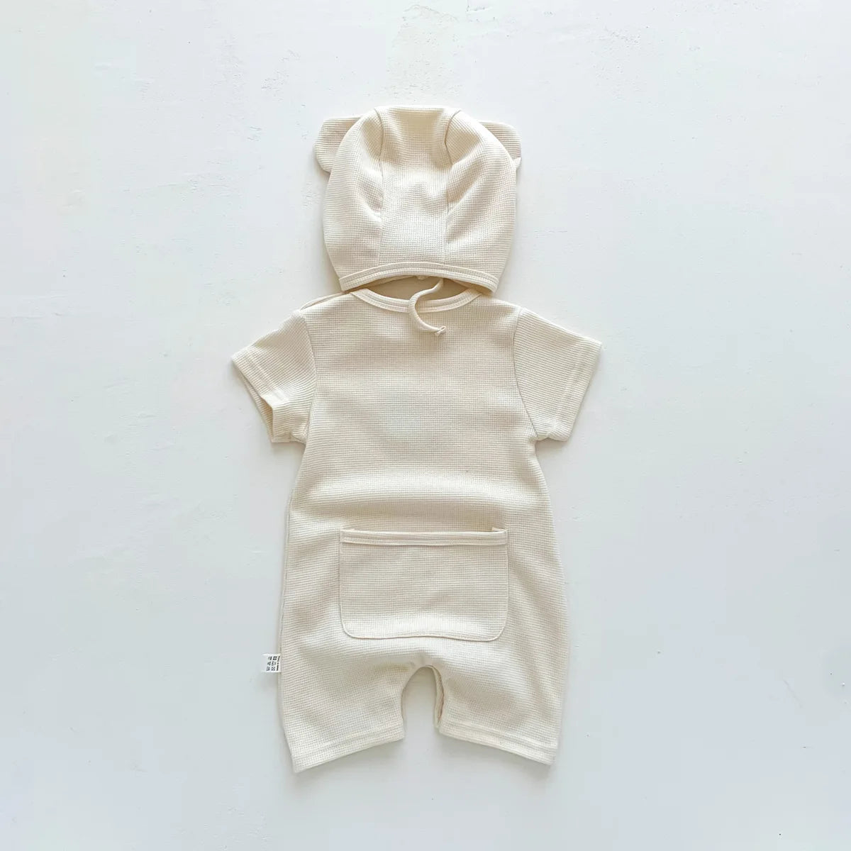 Summer Baby Bear Romper & Hat Set