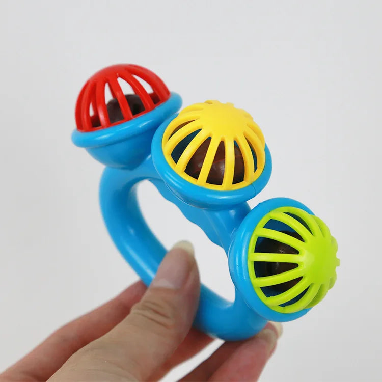 4PCS Baby Hand Rattle Ball Toys Newborn Grasping Hand Bell Sensory Toys Kids Safety Materials Toys for 0-24 Months Baby Children