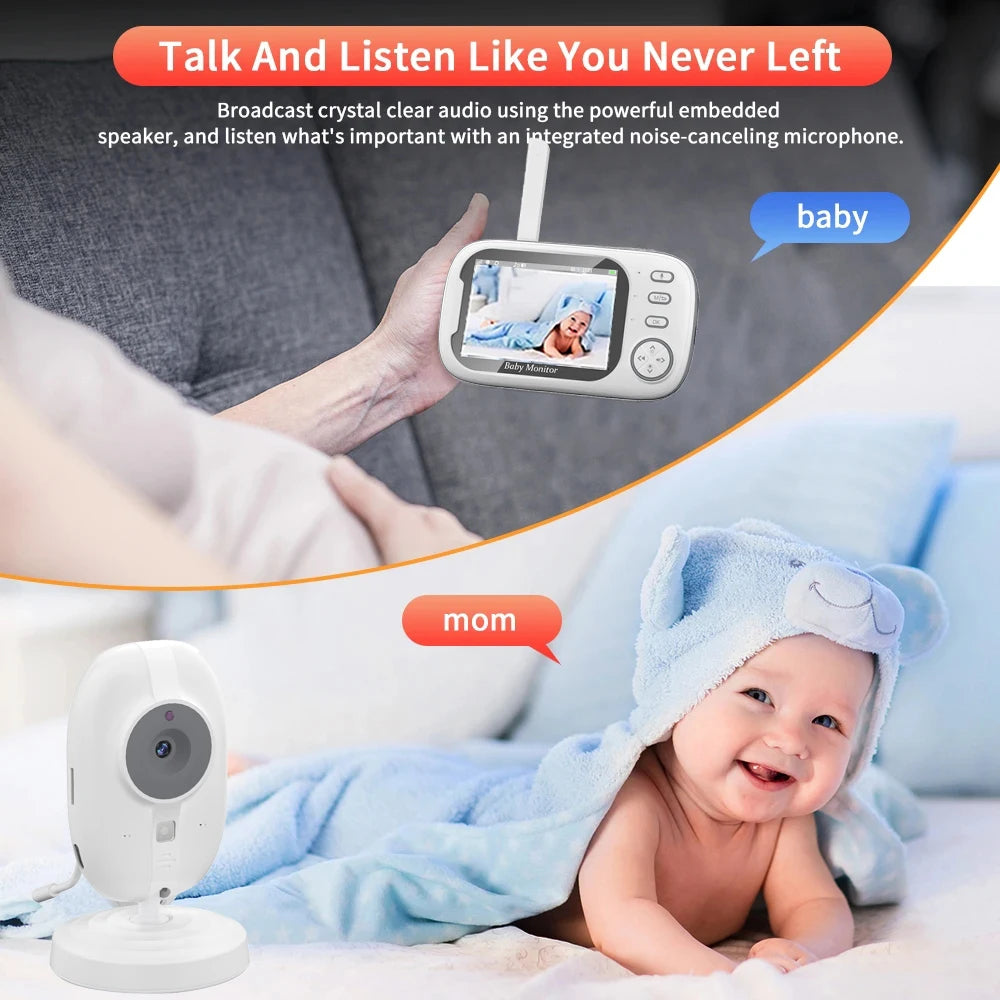 Cdycam Wireless Video Baby Monitor - 3.5 Inch, Night Vision & Temperature Monitoring