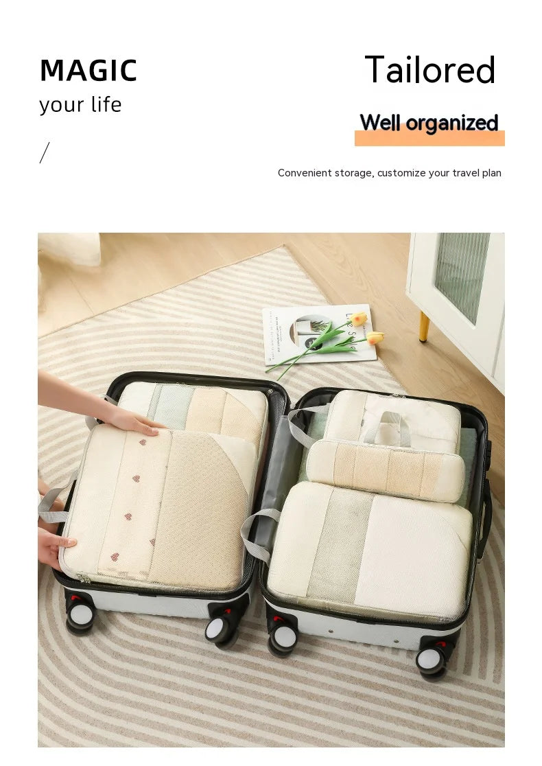 Compression Packing Cubes for Travel Suitcases - Lightweight, Expandable Organizers