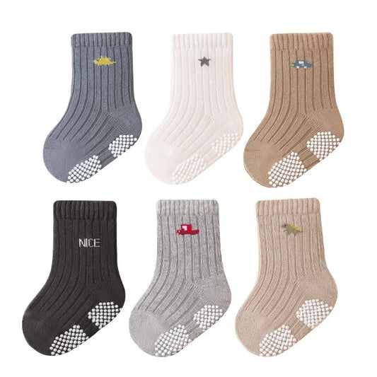 3 Pairs Korean Cartoon Baby Socks