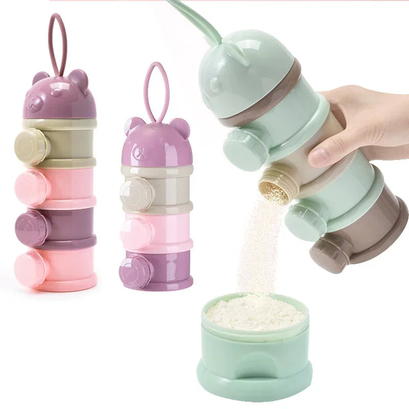 3/4Pcs Baby Milk Powder Storage Box - Portable Food Container