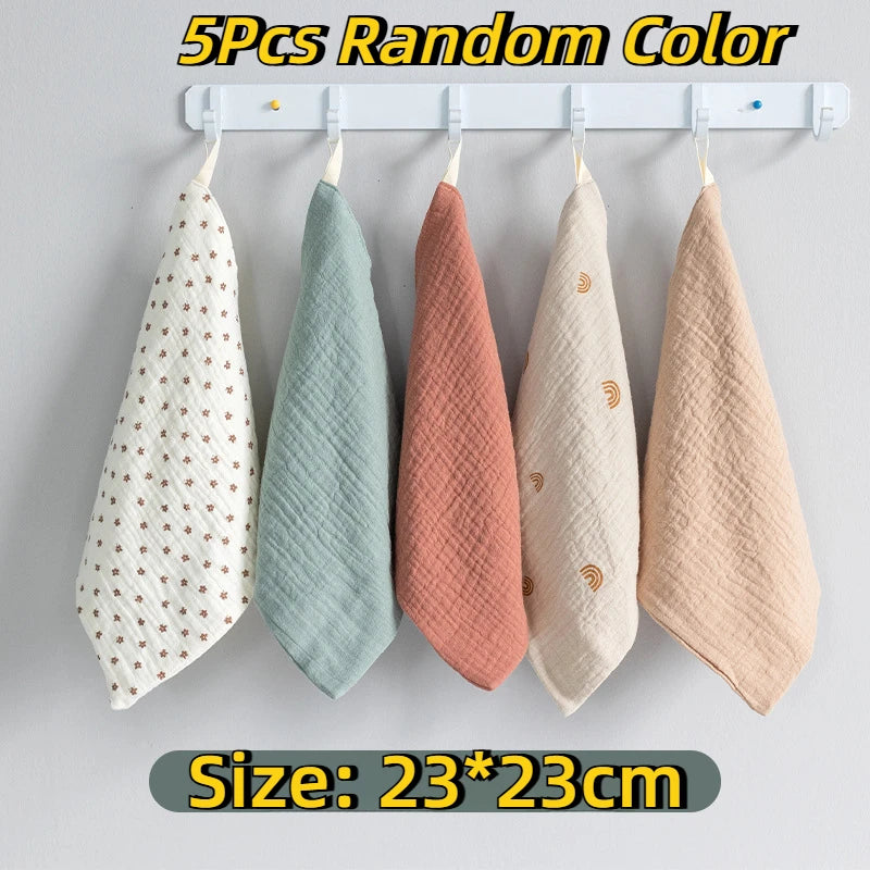 5PC - Soft Cotton Baby Towels