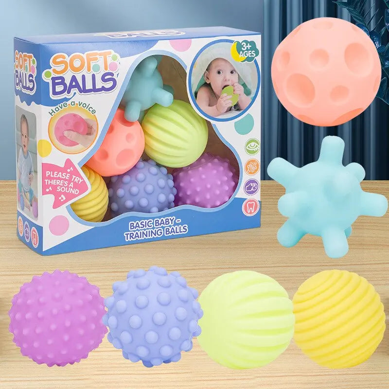 6PCS Soft Sensory Balls for Babies