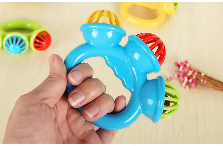 4PCS Baby Hand Rattle Ball Toys Newborn Grasping Hand Bell Sensory Toys Kids Safety Materials Toys for 0-24 Months Baby Children