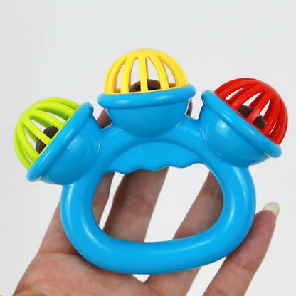 4PCS Baby Hand Rattle Ball Toys Newborn Grasping Hand Bell Sensory Toys Kids Safety Materials Toys for 0-24 Months Baby Children