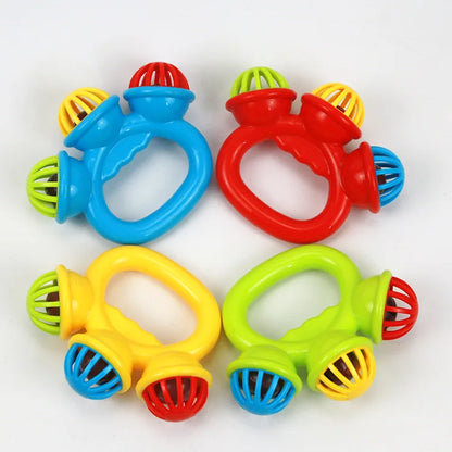 4PCS Baby Hand Rattle Ball Toys Newborn Grasping Hand Bell Sensory Toys Kids Safety Materials Toys for 0-24 Months Baby Children